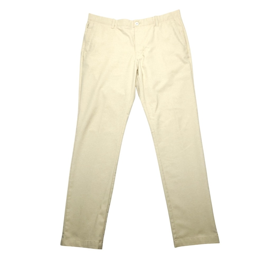 Tommy Bahama Pants Mens 38x34 Beige Chino Polyester Stretch Casual Polyester